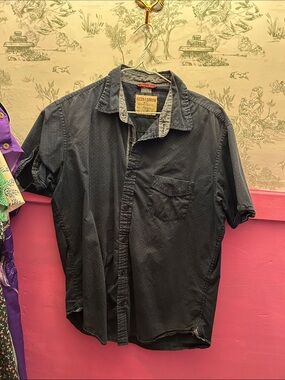 Short-Sleeve Navy Button-Down Shirt by Redford & Barnett